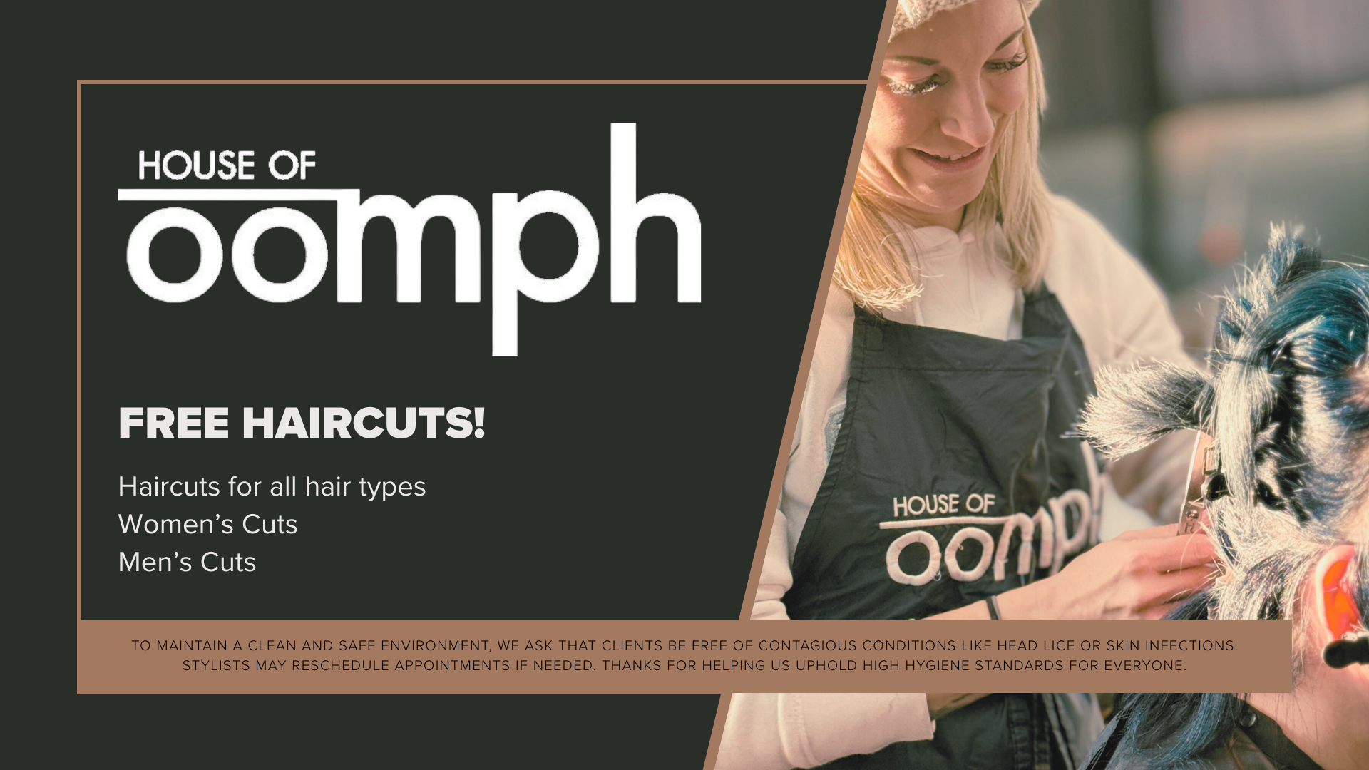 Free Haircuts at Hope with House of Oomph Salon